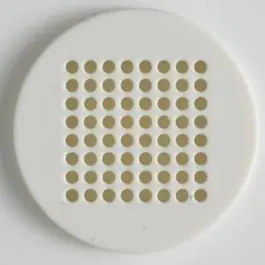 Stickknopf mit 64 Löchern zur phantasievollen Gestaltung – Größe: 40mm – Farbe: weiß – Art.Nr. 380145 Finale Aktion