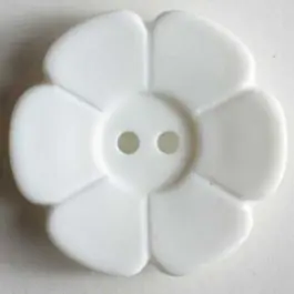 Hochwertig Quiltingknopf in Form einer hübschen Blume – Größe: 15mm – Farbe: weiß – Art.Nr. 219076