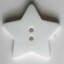 Garantierte Lieferung Quiltingknopf in Form eines hübschen Sternes – Größe: 28mm – Farbe: weiß – Art.Nr. 289026