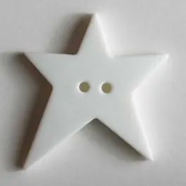 Quiltingknopf in Form eines asymmetrischen Sternes – Größe: 15mm – Farbe: weiß – Art.Nr. 189051 Highlight