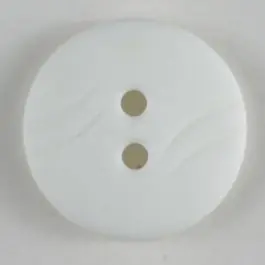 Billig Modeknopf schlicht, 2 Loch – Größe: 15mm – Farbe: weiß – Art.Nr. 221333