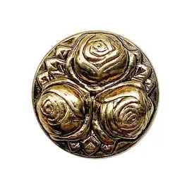 Vollmetallknopf mit Öse – Größe: 20mm – Farbe: altgold – ArtNr.: 341426 Kostenloser Versand