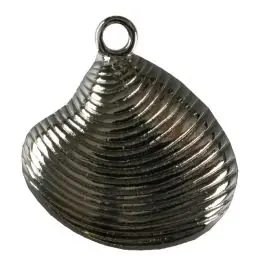 Sichere Zahlung Muschel mit Öse – Größe: 16mm – Farbe: silber – Art.Nr. 270338