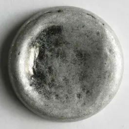 Kostenloser Rückversand Vollmetallknopf mit unebener Oberfläche und Öse – Größe: 23mm – Farbe: altzinn – Art.Nr. 310439