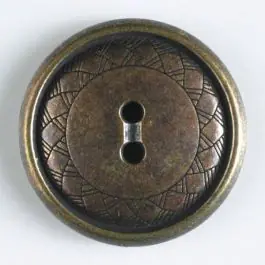 Vollmetallknopf  – Größe: 23mm – Farbe: altmessing – Art.-Nr.: 330455 Preisknaller