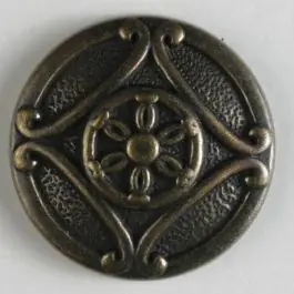 Vollmetallknopf  – Größe: 28mm – Farbe: altmessing – Art.-Nr.: 360311 Schnäppchen