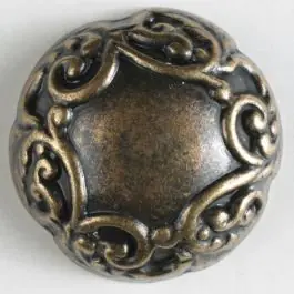 Vollmetallknopf, im Randbereich mit schönen Verzierungen und Öse – Größe: 30mm – Farbe: altmessing – Art.Nr. 370209 Jetzt Zugreifen