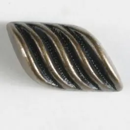 Original Vollmetall-Knebelknopf mit Rippen und Öse – Größe: 23mm – Farbe: altmessing – Art.Nr. 330294