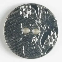 Vollmetallknopf mit aufwändig gestalteter Oberfläche Weinranke und 2 Löchern – Größe: 20mm – Farbe: altzinn – Art.Nr. 300687 Sichere Zahlung