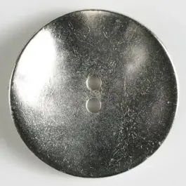 Vollmetallknopf, unverfälscht schlicht, 2-loch – Größe: 28mm – Farbe: mattsilber – Art.Nr. 370479 Garantierte Lieferung