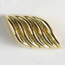 Bestpreis Vollmetall-Knebelknopf mit Rippen und Öse – Größe: 23mm – Farbe: echt vergoldet – Art.Nr. 340326