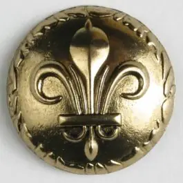 Vollmetallknopf  – Größe: 25mm – Farbe: altgold – Art.-Nr.: 370511 Heute Kaufen