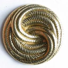 Schnäppchen Vollmetallknopf Knoten, mit Öse – Größe: 18mm – Farbe: altgold – Art.Nr. 310318