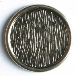 Blazerknopf, vollmetall, strukturiert, flach mit schmalem Rand und Öse – Größe: 18mm – Farbe: altgold – Art.Nr. 240393 Mega-Angebot