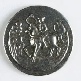 Vollmetallknopf  – Größe: 28mm – Farbe: altsilber – Art.-Nr.: 330057 Original