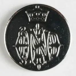 Vollmetallknopf  – Größe: 15mm – Farbe: silber – Art.-Nr.: 241060 Echt