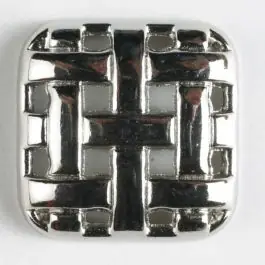 Rabatt Vollmetallknopf  – Größe: 25mm – Farbe: silber – Art.-Nr.: 350348