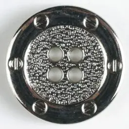 Aktuell Vollmetallknopf  – Größe: 20mm – Farbe: silber – Art.-Nr.: 300544