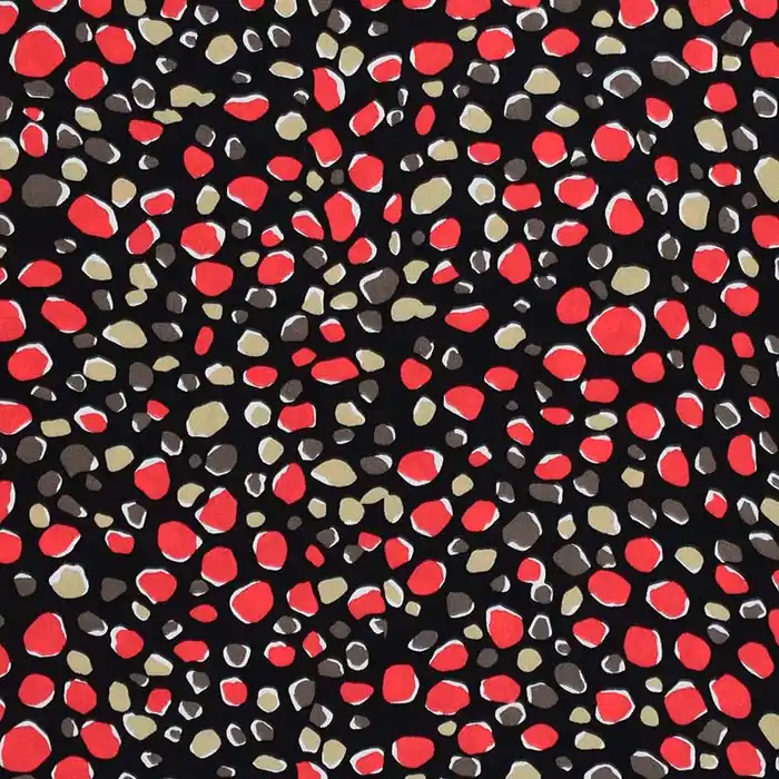 Sichere Zahlung Gewebe, Viskose, Punkte, 29895-06, rot