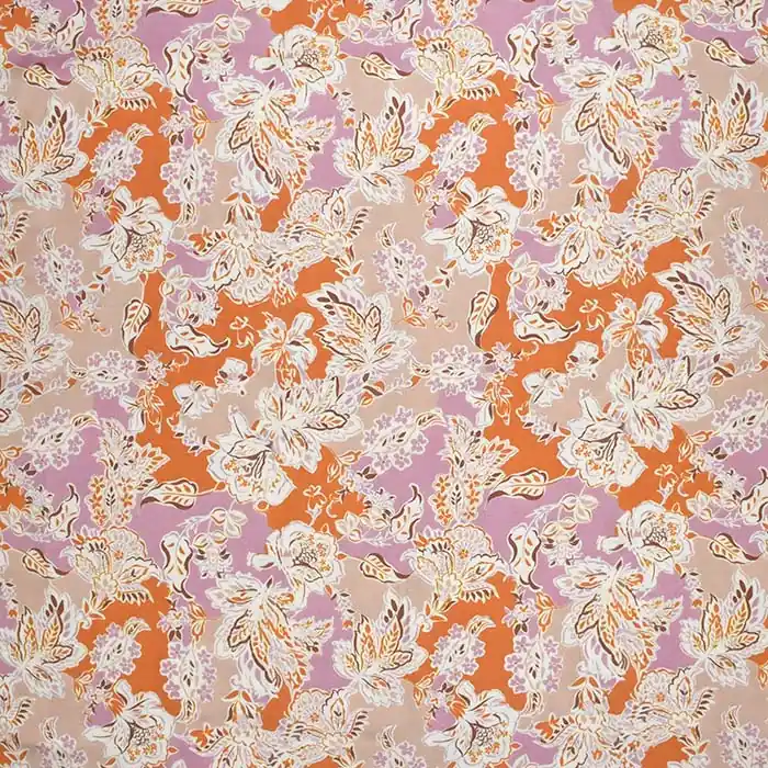 Direktkauf Gewebe, Viskose, digital, Ornament, 29828-001, orange