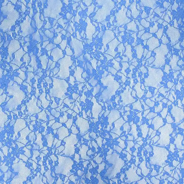 Spitze, elastisch, Floral, 30208-529, blau Gratis Versand