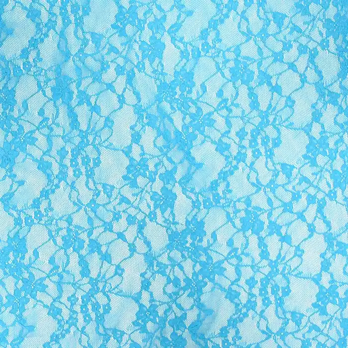 Mega-Angebot Spitze, elastisch, floral, 30208-041, türkis