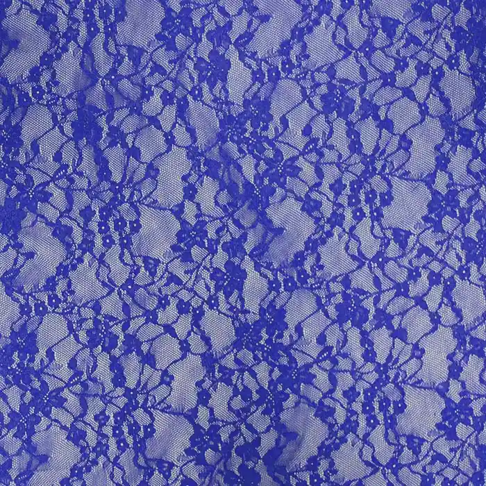 Spitze, elastisch, floral, 30208-1508, blau Neuheit