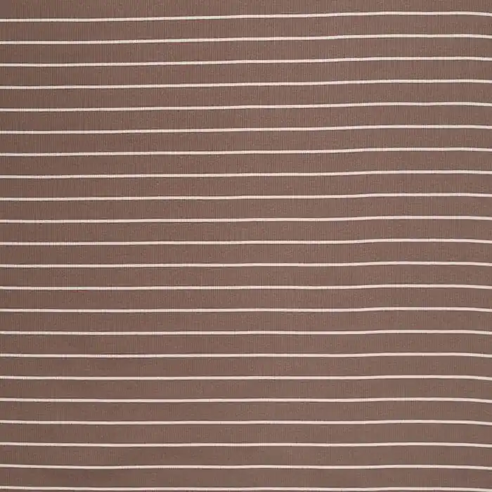 Geprüft Jersey, Baumwolle, gerippt, Streifen, 30080-153, Braun