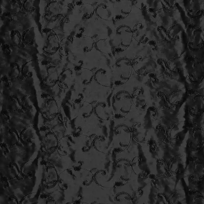 Taft, Polyester, Stickerei, 30163-022, schwarz Knallerangebot