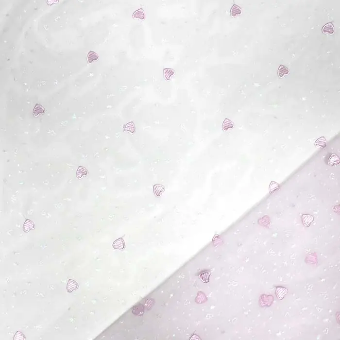 Original Tüll, weich, Stickerei, Herzen, 29841-110, rosa