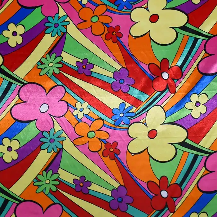 Markenprodukt Satin, Polyester, Blumenmuster, 30158-999