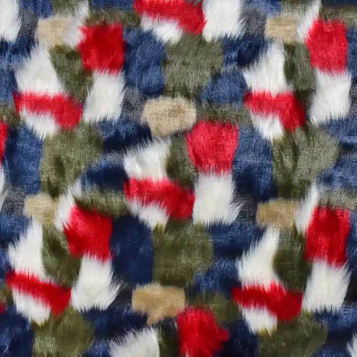 Handgefertigt Kunstpelz, langhaar, 29926-08, mehrfarbig