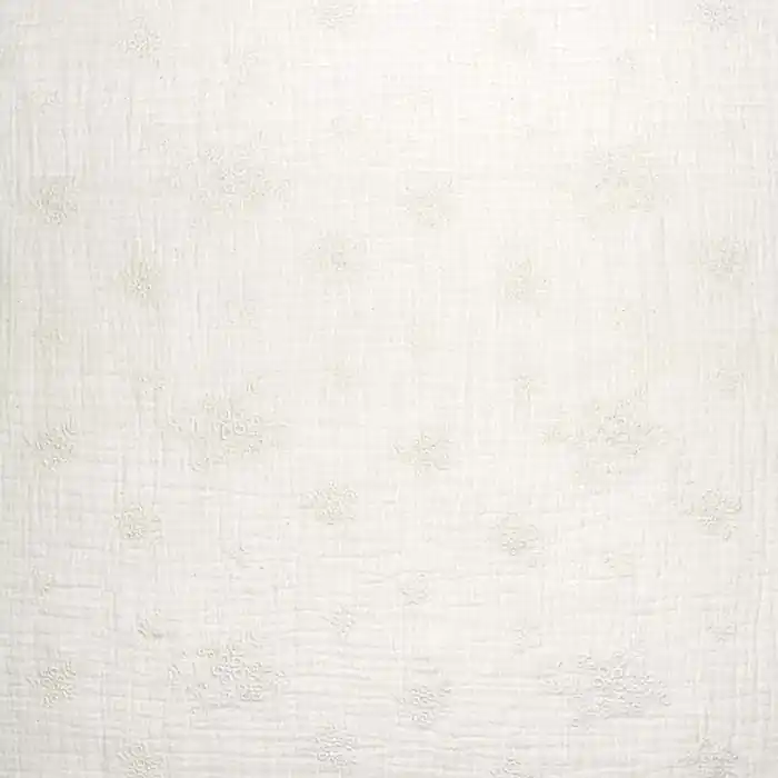 Musselin, doppelt, Stickerei, floral, 29788-002, sahne Begrenztes Angebot