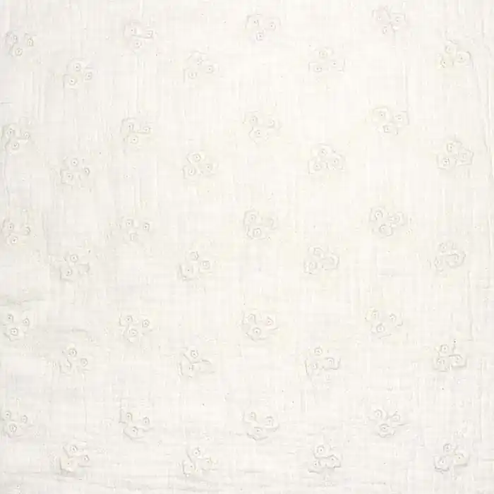 Musselin, doppelt, Stickerei, floral, 29787-002, sahne Neuheit