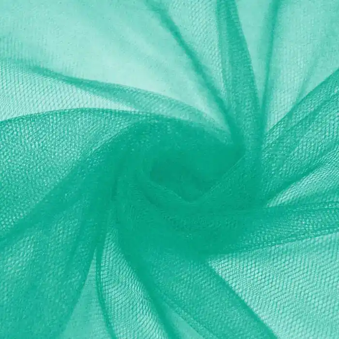 Tüll weich, glänzend, 20189-10727, türkis-grun Neu