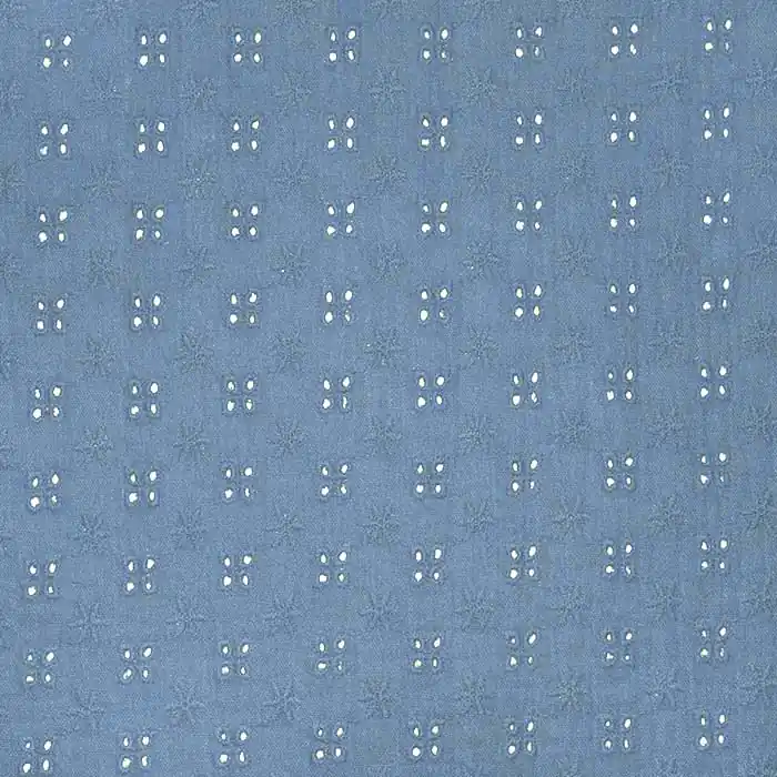 Solange Der Vorrat Reicht Musselin, doppelt, Richelieu, 22719-003, blau