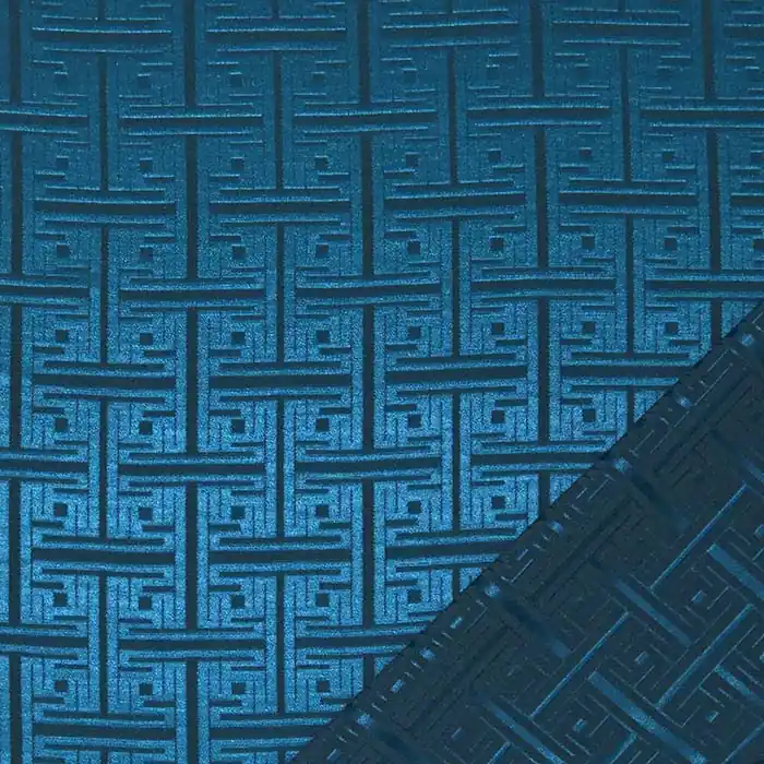 Gewebe, Rajon, geometrisch, 29738-37, petrol Preiswert