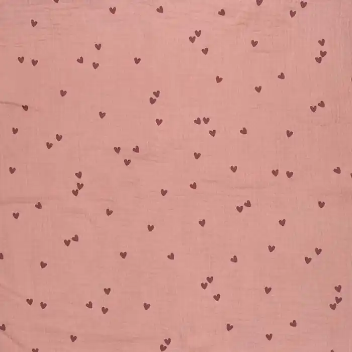 Top-Qualität Musselin, doppelt, Herzen, 29811-050, aprikose