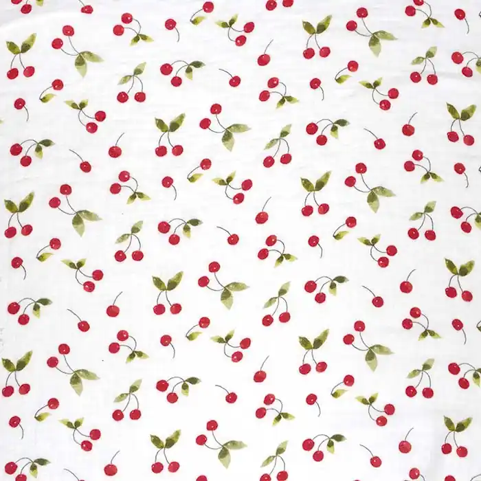 Musselin, doppelt, Muster, 29822-002, Obst Kracherpreis