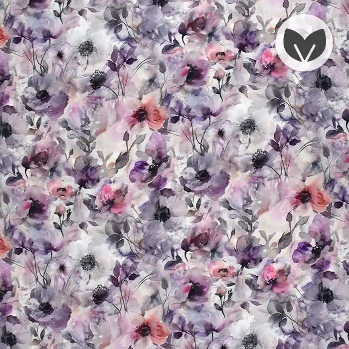 Gratis Versand Gewebe, Viskose, digital, floral, 29790-001