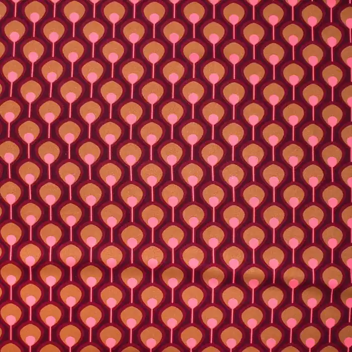 Gewebe, Viskose, abstrakt, 29830-005, rot Preisreduziert