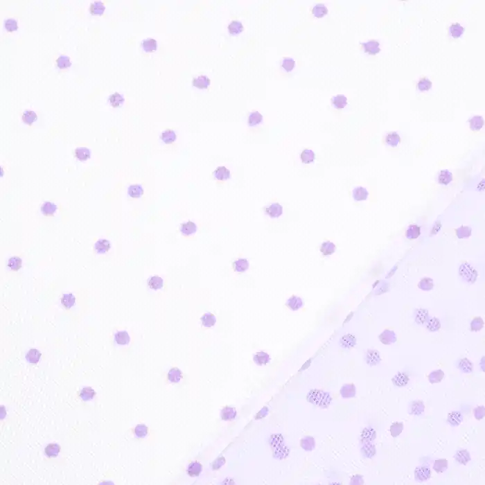 Markenware Tüll, weich, Punkte, 22282-22, violett