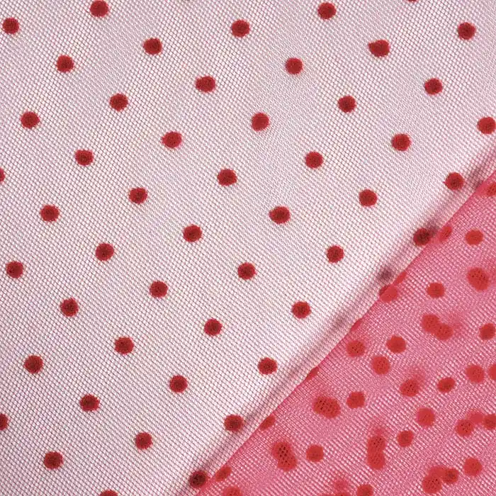 Tüll, weich, Punkte, 22282-17, bordeaux Kostenfreie Lieferung