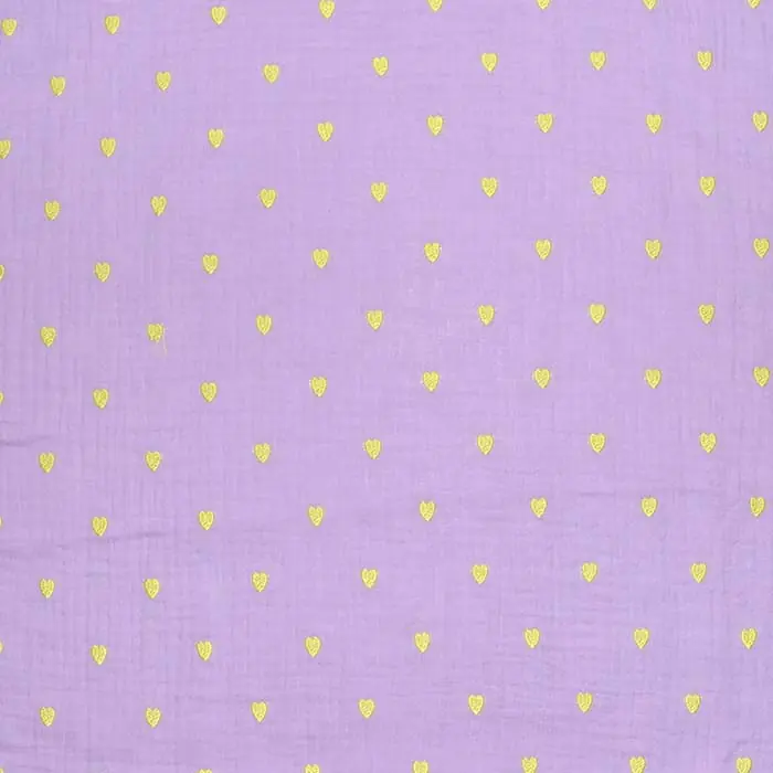 Musselin, doppelt, Stickerei, Herzen, 29783-001 Premium