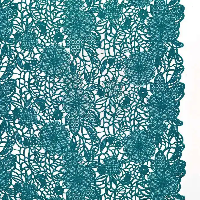 Spitze, floral, 29646-028, petrol Super-Preis