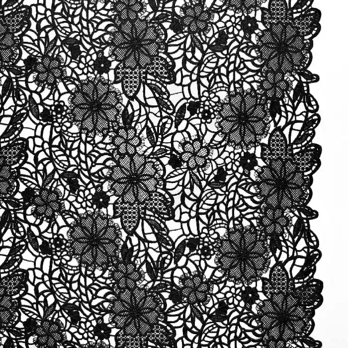 Sonderangebot Spitze, floral, 29646-1001, schwarz