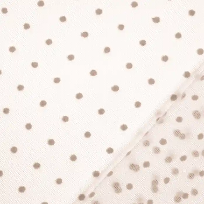 Top-Preis Tüll, weich, Punkte, 22282-1, beige