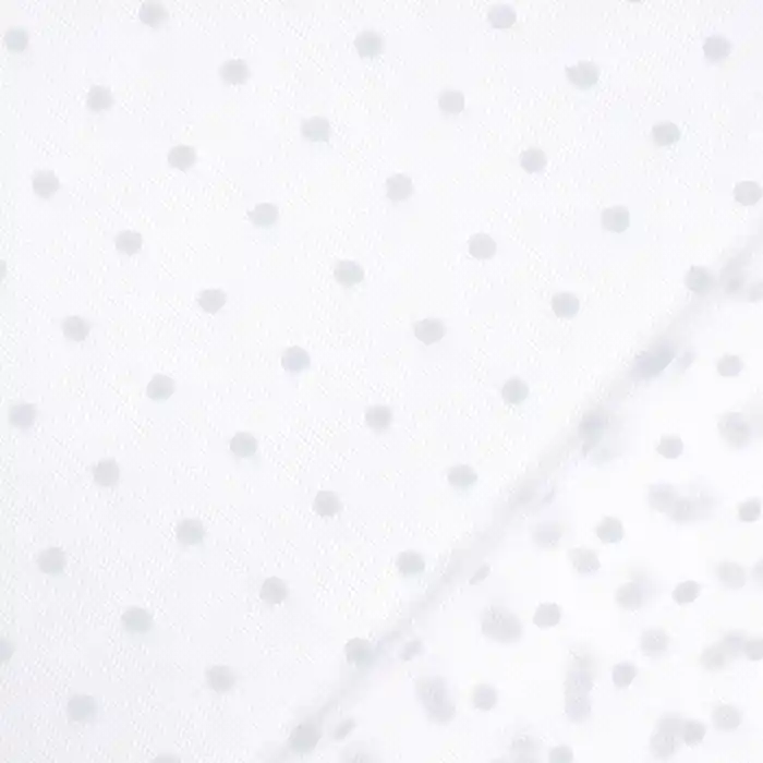 Preiswert Tüll, weich, Punkte, 22282-3, weiß