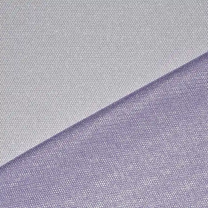 Tüll, weich, glänzend, 29647-807, violett-silbern Echt