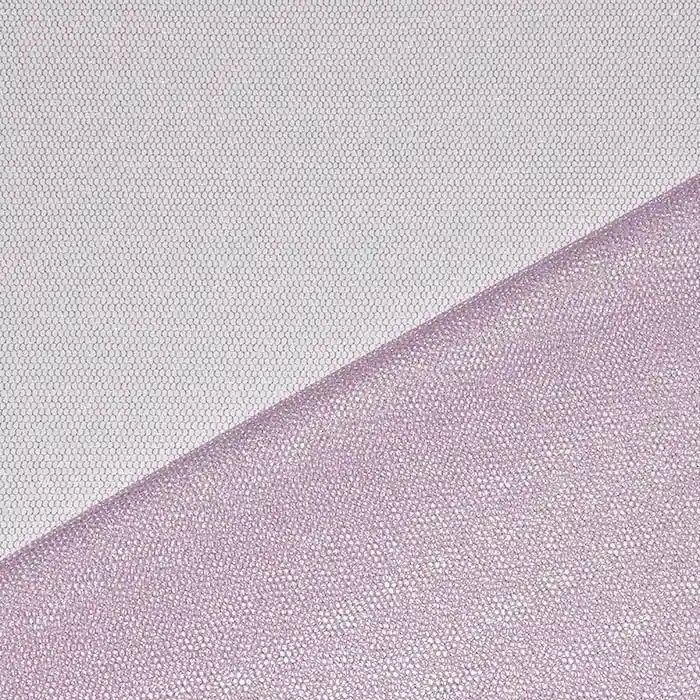 Tüll, weich, glänzend, 29647-688, rosa-silbern Kostenloser Versand